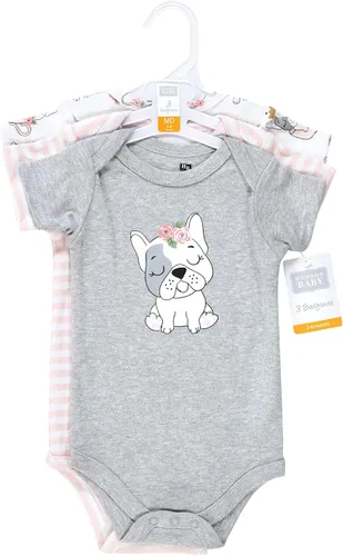 Vista 360 de Hudson Baby baby-girls Cotton Bodysuits 3-pack