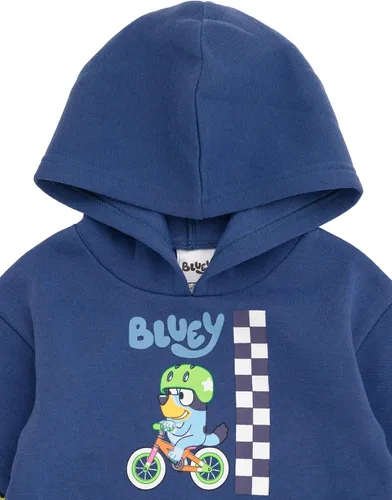 Vista 3 de Bluey Sudadera con capucha de forro polar para niños pequeños