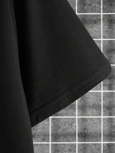 Vista 5 de SOLY HUX Camiseta de manga corta con estampado de letras para hombre