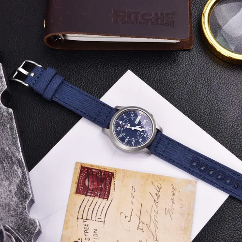 Vista 2 de Ritche Canvas Quick Release Watch Band 18mm 20mm 22mm Replacement Watch Straps for Men Women