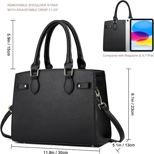 Vista 3 de Carteras y bolsos para mujer, bolso de mano de moda con asa superior