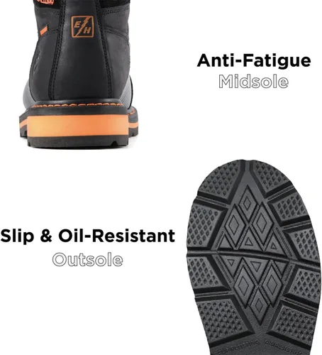 Vista 7 de SUREWAY Men's 6" Waterproof Soft/Composite Toe Work Boot - Heavy Duty Crazy Horse Leather, Slip Resistant Lace Up for Construction & Industrial