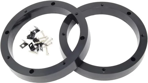 Vista 3 de 2 pares de anillos espaciadores de altavoz de plástico de 6.5" - Adaptador de montaje de instalación personalizada de rango medio para subwoofer