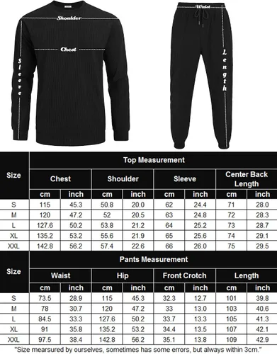 Vista 6 de COOFANDY Conjunto deportivo de 2 piezas para hombre, sudadera de manga larga, sin botones, para deportes, casual, fitness, trotar