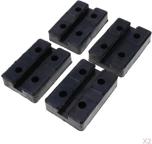 Vista 6 de 4 piezas almohadillas de gato elevador para auto, almohadillas redondas de brazo de goma resistente aptas para elevador de auto camión grúa (A)