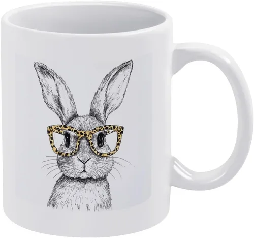 Vista 8 de Bunny French Easter Ceramic Coffee Mug Holiday Easter Mugs Mom Gifts from Daughter Son Kids Husband
