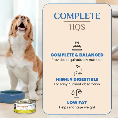 Vista 3 de almo nature HQS - Comida húmeda completa para perros, cena de pollo con huevo y piña, 5.5 onzas, paquete de 12