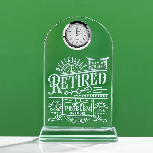 Vista 3 de Regalos de jubilación para mujeres y hombres 2024 compañeros de trabajo, reloj de cristal, regalo para compañeros de trabajo, regalos de despedida