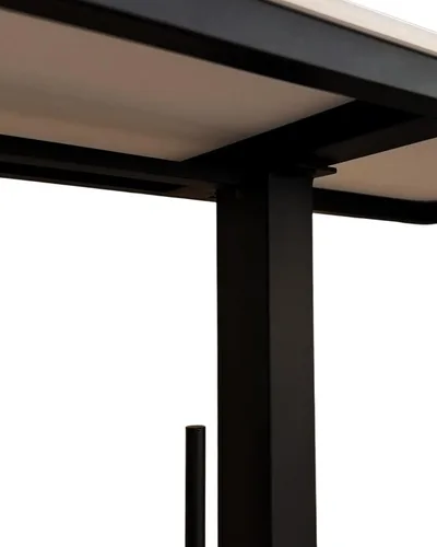 Vista 5 de [Usado] Mesa consola rectangular estrecha de 39.37 pulgadas con parte superior de mármol, elegante mesa de entrada moderna, marco de metal