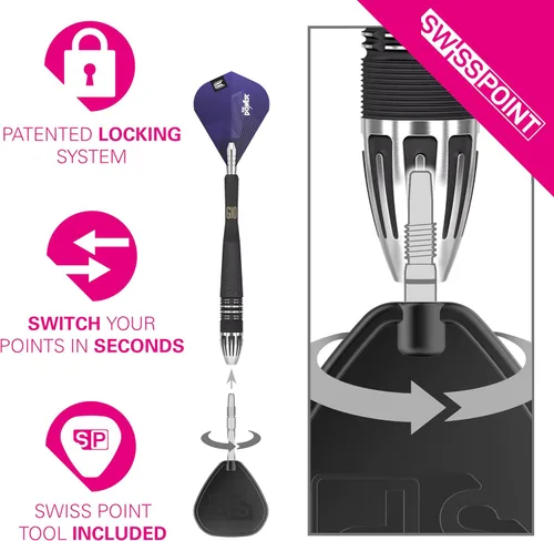 Vista 4 de Target Darts Phil Taylor Power 9-Five Gen 10 95% Tungsten Swiss Point Steel Tip Darts Set