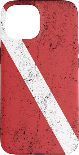 Vista 6 de Bandera de buceo para iPhone 16 para buceadores con funda de efecto envejecido