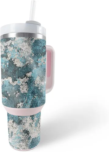 Vista 24 de MightySkins - Vaso con purpurina brillante compatible con Stanley The Quencher H2.0 FlowState de 40 onzas, parte trasera de cascabel, acabado