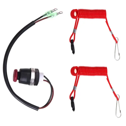 Vista 5 de ZOOKOTO Cable de interruptor de muerte, interruptor de apagado de motor fuera de borda y cordón de seguridad para Mercury Tohatsu marino