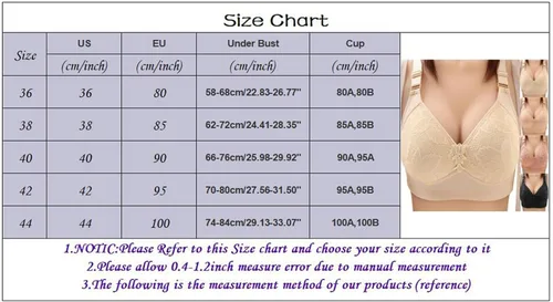 Vista 4 de Womens Plus Size Bras Wirefree Workout Coffee Push Up No Wire Bra Blue Plus Size Corset Running Shirt Womens Christmas