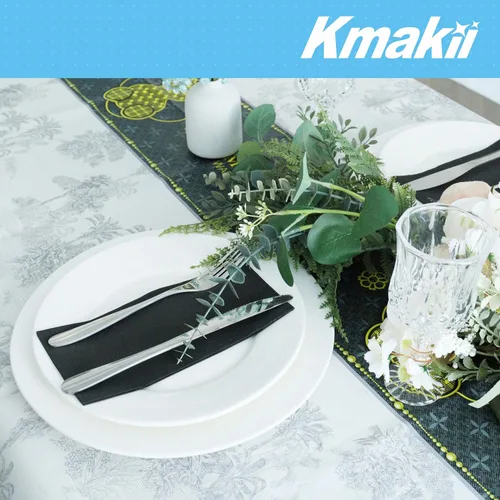Vista 9 de KMAKII Servilletas desechables negras para cena, servilletas de tela como servilletas de papel de lino, toallas de mano de papel para baño, bodas