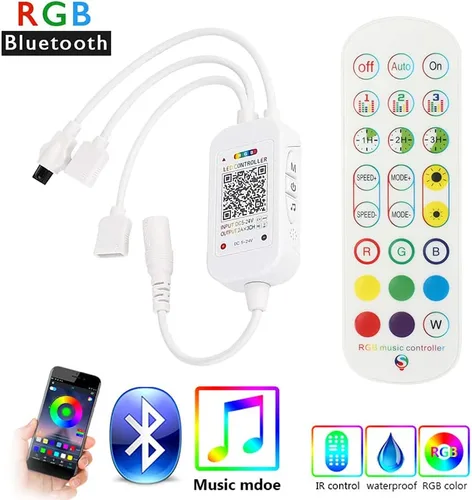 Vista 3 de Controlador de tira de luz LED, con control de aplicación y modo de sincronización de música, con función de ajuste de colores ilimitados