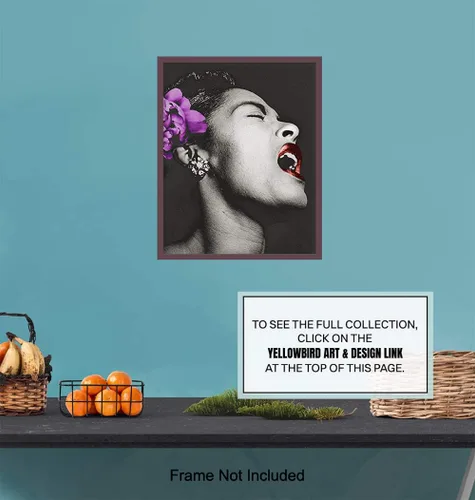 Vista 7 de Cartel de Billie Holiday - Arte de pared afroamericano - Decoración mural negra - Regalo para cantante, intérprete, historia negra - Arte de 8x10