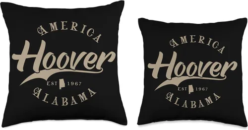 Vista 3 de Souvenir Hoover - Alabama by Inspirox Hoover AL - Almohada Alabama, 16 x 16 pulgadas, multicolor
