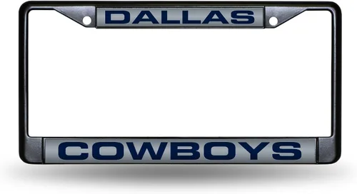 Vista 16 de Rico Industries NFL Unisex-Adult NFL Laser Cut Inlaid Standard Chrome License Plate Frame