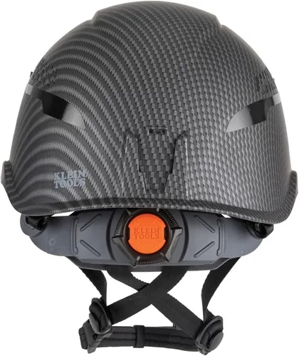 Vista 8 de Klein Tools Safety Helmet, Vented Class C Safety Hard Hat, Removable Chin Strap, Adjustable Vents