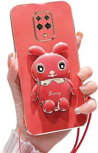 Vista 11 de DINGK Funda compatible con Redmi Note 9S Funda de teléfono TPU Silicona Soporte galvanizado Suave Durable Caída Protección a prueba de golpes para 1
