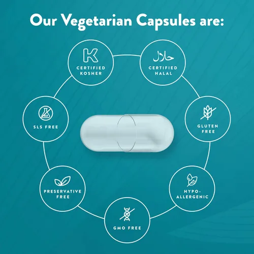 Vista 2 de PureCaps USA - Cápsulas de píldoras veganas vegetarianas vacías tamaño 00 1,000 pastillas separadas Blanco Certificado sin OMG SLS, gluten