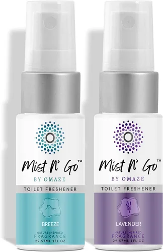 Vista 28 de Mist N' Go by Omaze - Aerosol de Baño de Viaje para Inodoro Eliminador de Olores - Aerosol de Inodoro de Viaje para Ambientador de Aire de Baño