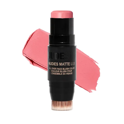 Vista 13 de Nudestix Nudies Matte Lux – 3-in-1 Soft-Matte Blush Stick for Cheeks, Eyes & Lips with Built-In Brush Cream-to-Powder Finish with Blurring Effect