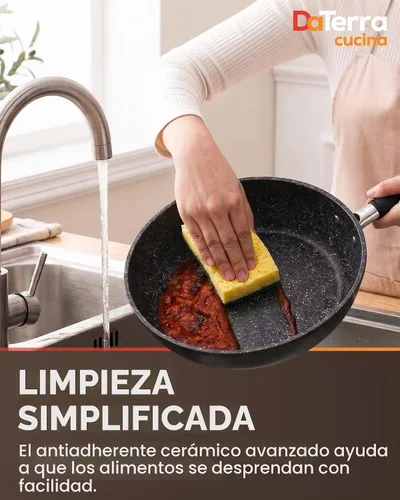 Vista 3 de Sartén profesional para freír con tapa, de Vesuvio