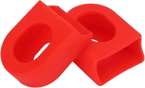 Vista 6 de VGEBY 2 Unids Crank Brazo Botas Protectores de Plástico Crankset Protectores para Mountain Road (Color Rojo) Ciclismo Suministros Protector De