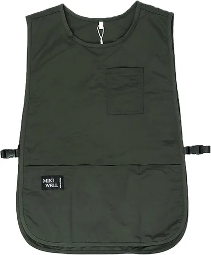 Vista 2 de Delantal impermeable unisex de trabajo con 4 bolsillos, delantal tipo faja, ultraligero, para chef y camarero, overol de trabajo