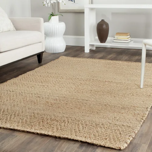 Vista 7 de SAFAVIEH Natural Fiber Collection - Alfombra decorativa de 2 x 3 pies, natural, hecho a mano, yute con flecos, ideal para zonas de alto tráfico