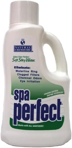 Vista 6 de Natural Chemistry Spa Perfect, 1 litro, hace que el agua se sienta suave y sedosa, elimina el anillo de la línea de flotación, los filtros
