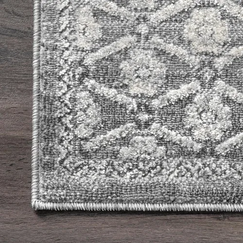 Vista 3 de nuLOOM Melina - Alfombra griega envejecida, 2 x 6 pies, gris