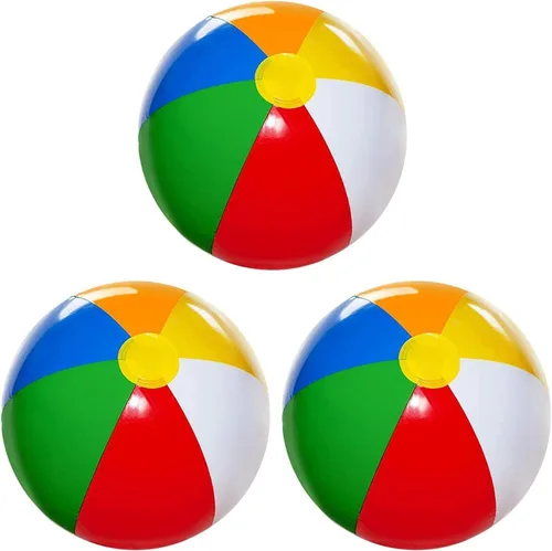 Vista 8 de 4E's Novelty Pelotas de playa [3 unidades] Pelotas de playa inflables de 20 pulgadas para niños, juegos de piscina, juguetes para niños y niños