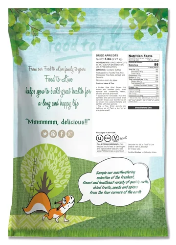 Vista 14 de Food to Live - Albaricoques secos, 4 libras kosher, vegano, a granel, producto de Turquía