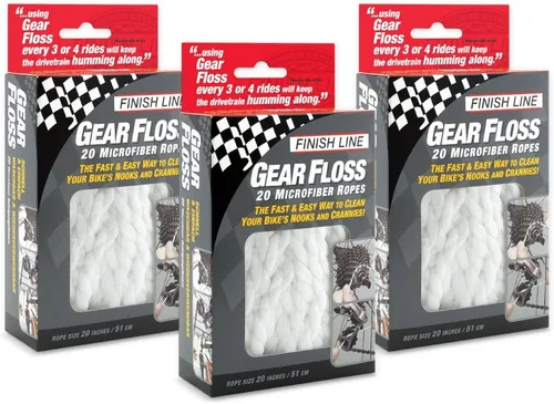 Vista 7 de Finish Line Gear Floss - Cuerda de limpieza de microfibra (paquete de 20 cuerdas de microfibra) herramientas de limpieza de bicicletas