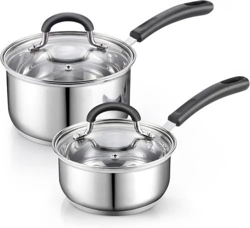 Vista 9 de Sartén para saltear con tapa Cook N Home, de acero inoxidable 10", Plateado