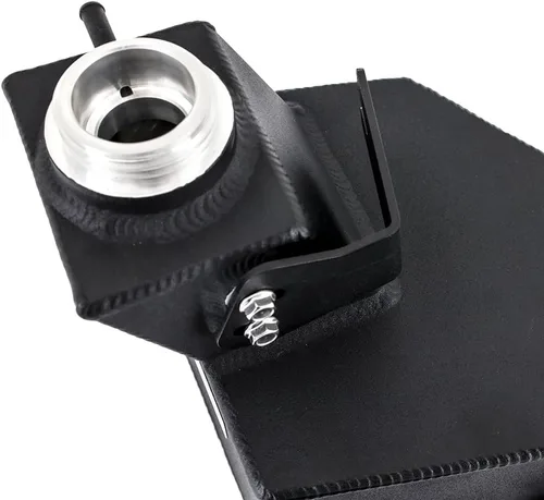 Vista 3 de Mishimoto Tanque Degas de aluminio, compatible con Ram 6.7L Cummins 2013-2018, Micro-Wrinkle Negro