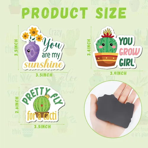 Vista 2 de Kanayu 16 imanes de nevera divertidos para plantas, juego de palabras para plantas, decoración magnética para el hogar, cocina, decoración magnética