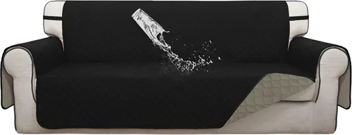 Vista 22 de ISSUNTEX Fundas de sofá de dos plazas con doble protección 100% impermeables para sala de estar, fundas para sofá de 2 cojines, protector de muebles