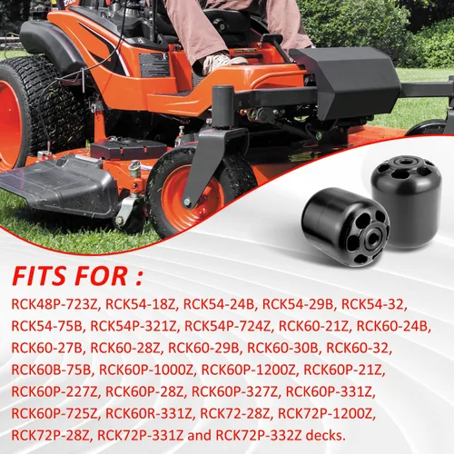 Vista 2 de Reemplazo de rueda anti cuero cabelludo de 1/2" x 3" x 4" para KUBOTA Repuestos para K5763-46250 K5763-46251 K5763-46253 Se adapta a RCK48P-723Z