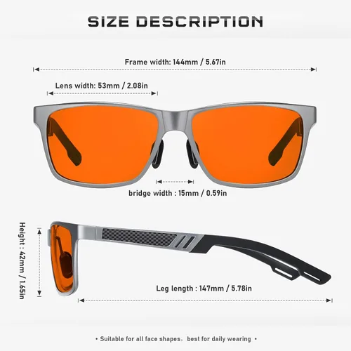 Vista 3 de Gafas de bloqueo de luz azul de metal para hombres y mujeres, marco rectangular con gafas antirreflejantes para computadora y juegos, M