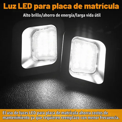 Vista 2 de KanSmart - Luz LED de matrícula para Dodge Ram 1500 2500 3500 2003-2018 OE 55078095AA, 6000K white, smoke lens, rear bumper tag lamp assembly