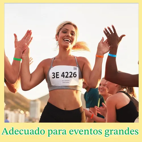 Vista 6 de Henoyso 600 pulseras de plástico para eventos, vinilo, colores surtidos Color surtido