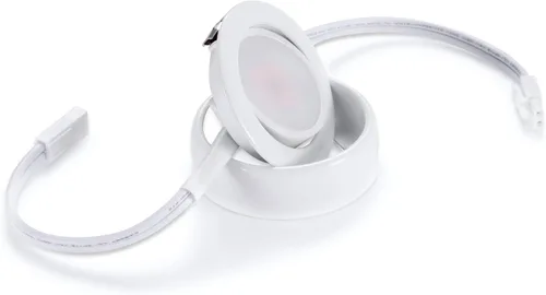 Vista 4 de GETINLIGHT Inlight - Paquete de 5 luces de disco con 2 cables de alimentación, blanco cálido 2700K