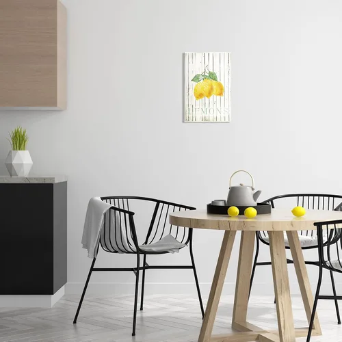 Vista 2 de Stupell Industries Placa de pared con estampado rústico de limones de estilo campestre, diseño de Milli Villa Stupell Industries 10 x 15 Inches