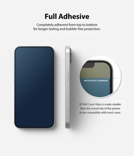 Vista 3 de Ringke Protector de pantalla de vidrio de cubierta completa compatible con iPhone 13 Mini, antiarañazos, compatible con fundas, cobertura completa