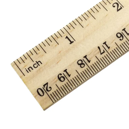 Vista 4 de uxcell Regla de madera 7.9 in 8 pulgadas 2 Escala reglas de oficina reglas de medición de madera 5pcs