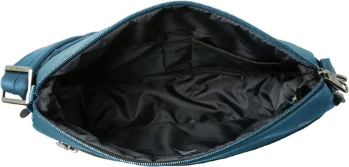 Vista 10 de Travelon Bandolera mediana activa antirrobo, Color verde azulado., 12.25 x 11.25 x 3.75, Bandolera mediana activa antirrobo